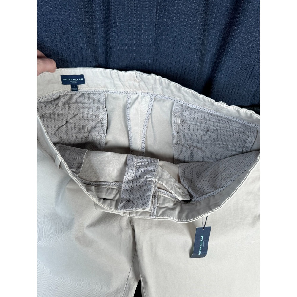 NEW Peter Millar Chino Pants Men's 40 Fits 40x36 Beige Stretch Mid Rise Straight - Picture 8 of 16